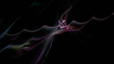 Fantezi kaotik renkli fraktal desen. Soyut Fraktal şekiller. 3D render resimde arka plan veya duvar kağıdı.