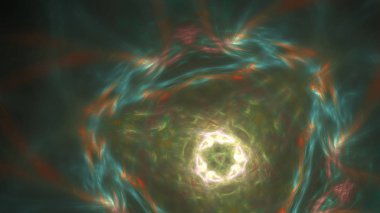 Fantezi kaotik renkli fraktal desen. Soyut Fraktal şekiller. 3D render resimde arka plan veya duvar kağıdı.