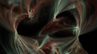 Fantezi kaotik renkli fraktal desen. Soyut Fraktal şekiller. 3D render resimde arka plan veya duvar kağıdı.