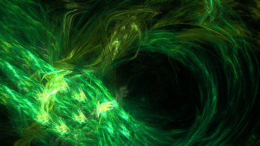 Fantezi kaotik renkli fraktal desen. Soyut Fraktal şekiller. 3D render resimde arka plan veya duvar kağıdı.