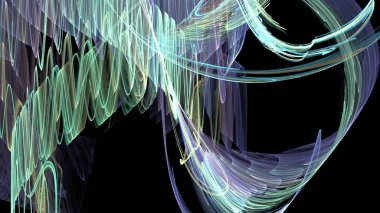 Fantezi kaotik renkli fraktal desen. Soyut Fraktal şekiller. 3D render resimde arka plan veya duvar kağıdı.