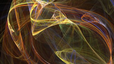 Fantezi kaotik renkli fraktal desen. Soyut Fraktal şekiller. 3D render resimde arka plan veya duvar kağıdı.