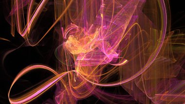 Fantezi kaotik renkli fraktal desen. Soyut Fraktal şekiller. 3D render resimde arka plan veya duvar kağıdı.