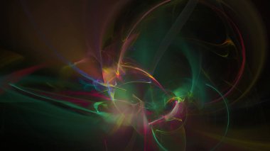 Fantezi kaotik renkli fraktal desen. Soyut Fraktal şekiller. 3D render resimde arka plan veya duvar kağıdı.