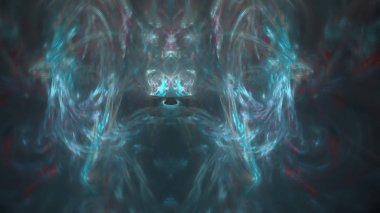 Fantezi kaotik renkli fraktal desen. Soyut Fraktal şekiller. 3D render resimde arka plan veya duvar kağıdı.