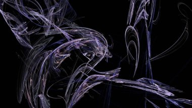 Fantezi kaotik renkli fraktal desen. Soyut Fraktal şekiller. 3D render resimde arka plan veya duvar kağıdı.