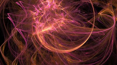 Fantezi kaotik renkli fraktal desen. Soyut Fraktal şekiller. 3D render resimde arka plan veya duvar kağıdı.