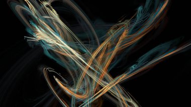 Fantezi kaotik renkli fraktal desen. Soyut Fraktal şekiller. 3D render resimde arka plan veya duvar kağıdı.