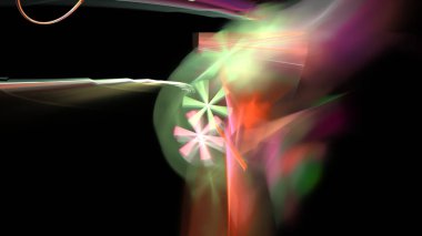 Fantezi kaotik renkli fraktal desen. Soyut Fraktal şekiller. 3D render resimde arka plan veya duvar kağıdı.