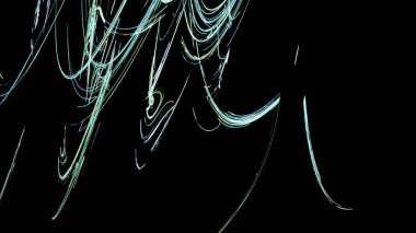 Fantezi kaotik renkli fraktal desen. Soyut Fraktal şekiller. 3D render resimde arka plan veya duvar kağıdı.