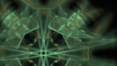 Fantezi kaotik renkli fraktal desen. Soyut Fraktal şekiller. 3D render resimde arka plan veya duvar kağıdı.