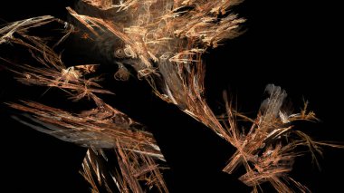 Fantezi kaotik renkli fraktal desen. Soyut Fraktal şekiller. 3D render resimde arka plan veya duvar kağıdı.