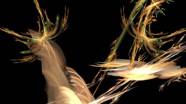 Fantezi kaotik renkli fraktal desen. Soyut Fraktal şekiller. 3D render resimde arka plan veya duvar kağıdı.