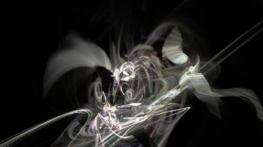 Fantezi kaotik renkli fraktal desen. Soyut Fraktal şekiller. 3D render resimde arka plan veya duvar kağıdı.