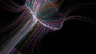 Fantezi kaotik renkli fraktal desen. Soyut Fraktal şekiller. 3D render resimde arka plan veya duvar kağıdı.