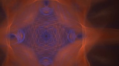 Fantezi kaotik renkli fraktal desen. Soyut Fraktal şekiller. 3D render resimde arka plan veya duvar kağıdı.