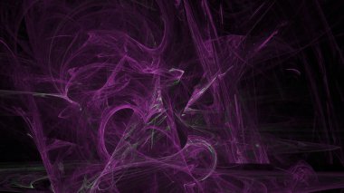 Fantezi kaotik renkli fraktal desen. Soyut Fraktal şekiller. 3D render resimde arka plan veya duvar kağıdı.