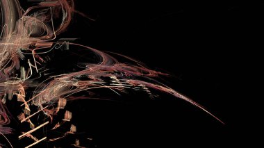 Fantezi kaotik renkli fraktal desen. Soyut Fraktal şekiller. 3D render resimde arka plan veya duvar kağıdı.