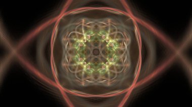 Fantezi kaotik renkli fraktal desen. Soyut Fraktal şekiller. 3D render resimde arka plan veya duvar kağıdı.