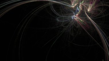 Fantezi kaotik renkli fraktal desen. Soyut Fraktal şekiller. 3D render resimde arka plan veya duvar kağıdı.