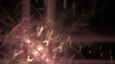 Fantezi kaotik renkli fraktal desen. Soyut Fraktal şekiller. 3D render resimde arka plan veya duvar kağıdı.