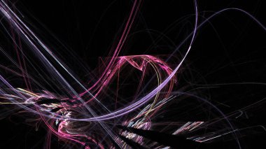 Fantezi kaotik renkli fraktal desen. Soyut Fraktal şekiller. 3D render resimde arka plan veya duvar kağıdı.