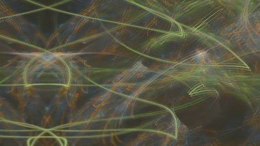 Fantezi kaotik renkli fraktal desen. Soyut Fraktal şekiller. 3D render resimde arka plan veya duvar kağıdı.