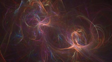 Fantezi kaotik renkli fraktal desen. Soyut Fraktal şekiller. 3D render resimde arka plan veya duvar kağıdı.