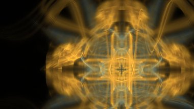 Fantezi kaotik renkli fraktal desen. Soyut Fraktal şekiller. 3D render resimde arka plan veya duvar kağıdı.