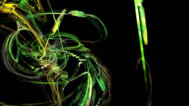 Fantezi kaotik renkli fraktal desen. Soyut Fraktal şekiller. 3D render resimde arka plan veya duvar kağıdı.