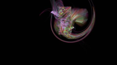 Fantezi kaotik renkli fraktal desen. Soyut Fraktal şekiller. 3D render resimde arka plan veya duvar kağıdı.