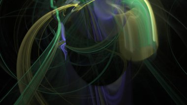 Fantezi kaotik renkli fraktal desen. Soyut Fraktal şekiller. 3D render resimde arka plan veya duvar kağıdı.