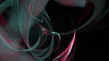 Fantezi kaotik renkli fraktal desen. Soyut Fraktal şekiller. 3D render resimde arka plan veya duvar kağıdı.