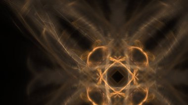 Fantezi kaotik renkli fraktal desen. Soyut Fraktal şekiller. 3D render resimde arka plan veya duvar kağıdı.