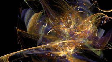 Fantezi kaotik renkli fraktal desen. Soyut Fraktal şekiller. 3D render resimde arka plan veya duvar kağıdı.