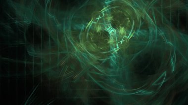 Fantezi kaotik renkli fraktal desen. Soyut Fraktal şekiller. 3D render resimde arka plan veya duvar kağıdı.