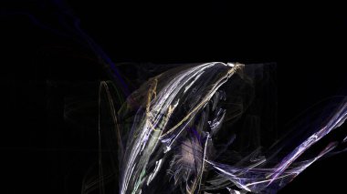 Fantezi kaotik renkli fraktal desen. Soyut Fraktal şekiller. 3D render resimde arka plan veya duvar kağıdı.