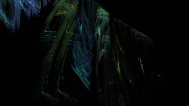 Fantezi kaotik renkli fraktal desen. Soyut Fraktal şekiller. 3D render resimde arka plan veya duvar kağıdı.