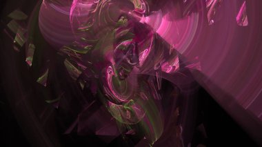 Fantezi kaotik renkli fraktal desen. Soyut Fraktal şekiller. 3D render resimde arka plan veya duvar kağıdı.