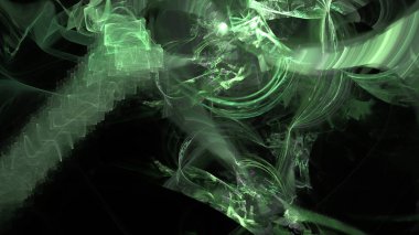 Fantezi kaotik renkli fraktal desen. Soyut Fraktal şekiller. 3D render resimde arka plan veya duvar kağıdı.