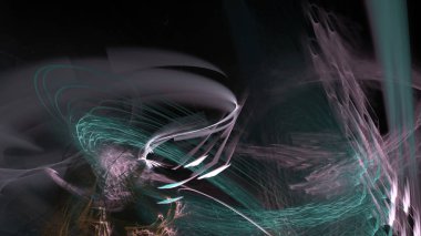 Fantezi kaotik renkli fraktal desen. Soyut Fraktal şekiller. 3D render resimde arka plan veya duvar kağıdı.