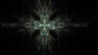 Fantezi kaotik renkli fraktal desen. Soyut Fraktal şekiller. 3D render resimde arka plan veya duvar kağıdı.