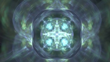 Fantezi kaotik renkli fraktal desen. Soyut Fraktal şekiller. 3D render resimde arka plan veya duvar kağıdı.