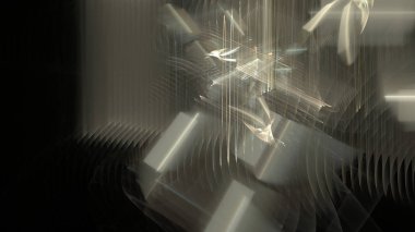 Fantezi kaotik renkli fraktal desen. Soyut Fraktal şekiller. 3D render resimde arka plan veya duvar kağıdı.