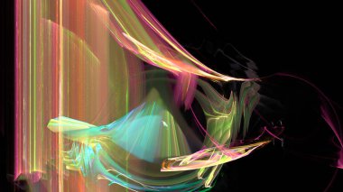 Fantezi kaotik renkli fraktal desen. Soyut Fraktal şekiller. 3D render resimde arka plan veya duvar kağıdı.