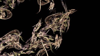 Fantezi kaotik renkli fraktal desen. Soyut Fraktal şekiller. 3D render resimde arka plan veya duvar kağıdı.