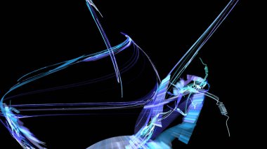 Fantezi kaotik renkli fraktal desen. Soyut Fraktal şekiller. 3D render resimde arka plan veya duvar kağıdı.