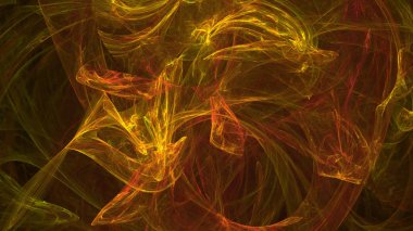 Fantezi kaotik renkli fraktal desen. Soyut Fraktal şekiller. 3D render resimde arka plan veya duvar kağıdı.