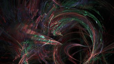Fantezi kaotik renkli fraktal desen. Soyut Fraktal şekiller. 3D render resimde arka plan veya duvar kağıdı.