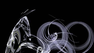 Fantezi kaotik renkli fraktal desen. Soyut Fraktal şekiller. 3D render resimde arka plan veya duvar kağıdı.